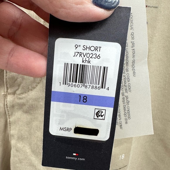 TOMMY HILFIGHER Hollywood 9" tan High rise woman classic casual short NWT 18 - Picture 7 of 12